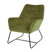 Relaxer Chair Green Velvet Effect Ergonomic Living Room Lounge Modern Home