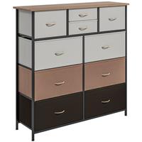 HOMCOM Bedroom Chest of Drawers Fabric Dresser w/ Foldable Drawers Refurbished