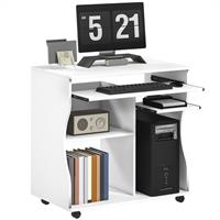 HOMCOM Computer Table Study Desk with Sliding Keyboard Tray Refurbished