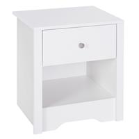 HOMCOM Bedside Table Unit Drawer Shelf Cabinet Chest Solid Wood Refurbished