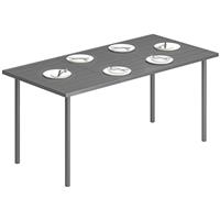 Outsunny Garden Dining Table for 6 Person, 165 x 80 cm Refurbished