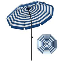 Outsunny 1.8 m Beach Umbrella Parasol with Sand Anchor, Tilt, Refurbished