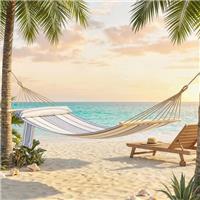 Outsunny Cotton Hammock, Soft Portable Swing Chair w/Headrest, Refurbished