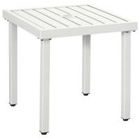 Outsunny Garden Side Table Coffee Table w/ Umbrella Hole Refurbished