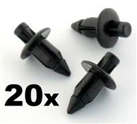 20x 6mm Plastic Rivet Bike Fairing Trim Clips- Honda, Yamaha, Suzuki, Kawasaki