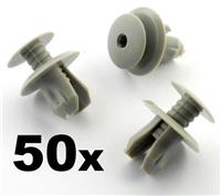 50x VW Volkswagen T4 T5 Transporter Eurovan Light Grey Trim Panel Lining Clips