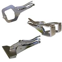 Welding Clamps Set 3 Piece Plier C Clamp Mole Vice Locking Pliers Sheet Metal