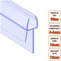 Bath Shower Strip Seal Screens Doors 4-6mm Glass Seals Gaps to 15mm