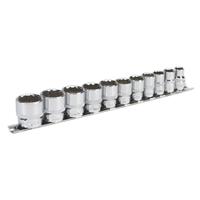Sealey WallDrive Socket Set 11 Piece 3/8" Square Drive 12pt Imperial Socket Sets