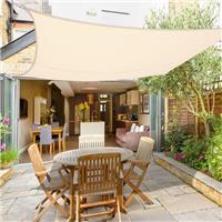 3m Sun Shade Sail Garden Canopy Awning Screen 98% UV Block Square Cream