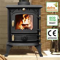 4.5KW Woodburning Multifuel Stove Cast Iron Log Wood Burner Defra Eco Design