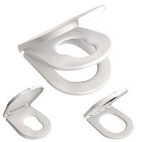 Premium D SHAPE Family Child Friendly Toddler Training Toilet Seat Potty WHITE