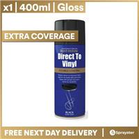 x1 Rust-Oleum Direct To Vinyl Aerosol Spray Paint Chairs Dashboards Black Gloss