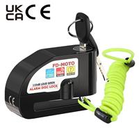FD-MOTO UKCA CE Certification Motorcycle Brake Alarm Disc Lock & Security Cable