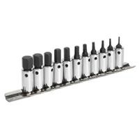 Sealey Hex Socket Bit Set 11 Piece 1/4" Square Drive Metric Socket Bit Set