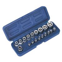 TRX-Star Socket & Bit Set 19 Piece Heavy Duty Socket Set with Storage Case