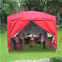 2x2m Outdoor Garden Pop Up Gazebo Marquee Party Tent with 4 Leg Weights Red