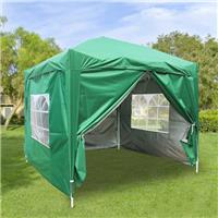 2.5x2.5m Pop Up Gazebo Outdoor Garden Marquee Tent with 4 Leg Weights Green