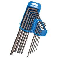 DRAPER 33719 EXTRA LONG 10 PIECE METRIC BALL END HEX ALLEN KEY SET
