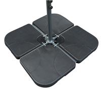 Garden Parasol Base Weights Cantilever Banana Umbrella Stand Square 4 Piece