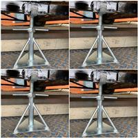 4x Static Caravan Very Small Axle Stand Mobile Home Siting Chassis 7.5" - 10.5"