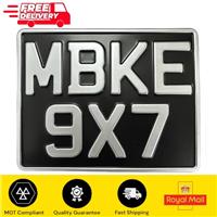 Motorcycle Number Plate 9X7 Classic, Vintage, Metal Pressed Registration Plate
