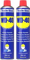 2 X WD40 Original Multi-Use Aerosol Spray Stops Squeaks Cleans & Protects- 600ML