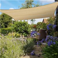 2x2m Sun Shade Sail 90% UV Block HDPE Garden Canopy Awning Screen Outdoor Sand