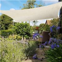 Sun Shade Sail Outdoor Garden Patio Awning Cover UV Block Square 3.6M HDPE Cream