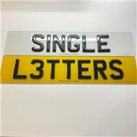 3D Gel Letters for Number Plates (minimum quantity 4 units)