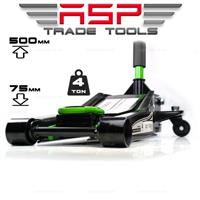 4 Ton Heavy Duty Ultra Low Profile Hydraulic Trolley JACK for SUVs 4x4s Van