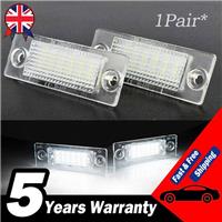2Pc LED Licence Number Plate Lights For VW Transporter T5 Caddy Multivan Touran