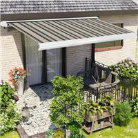 4.5x3M Full Cassette Electric Garden Patio Awning Retractable Multi-Stripe