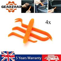 4x CAR TRIM REMOVAL TOOL SET PANEL DOOR PRY DASH PLASTIC INTERIOR RADIO CLIP KIT