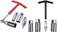 4PC T-BAR SPARK PLUG SPANNER WRENCH SET REMOVAL TOOL 16mm 18mm 21mm SOCKETS