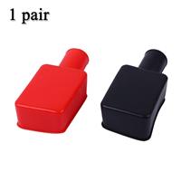 Positive Battery Terminal Rubber Boot Cover 2 Pcs Red Black For Cars Motorbike