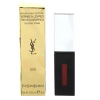 YSL Red Lip Stain Rouge Pur Couture The Holographics Glossy 505 Video Red