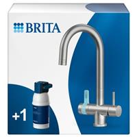BRITA mypure P1 3-Way Water Filter Tap, Round, Reduces Chlorine and Limescale