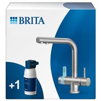 BRITA mypure P1 3-Way Water Filter Tap, Rectangle, Reduces Chlorine & Limescale