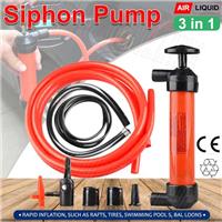 Manual Car Hand Petrol Oil Liquid Syphon Transfer Pump Siphon Hose Fuel Tool Kit