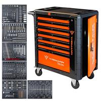 WIDMANN TOOL CHEST BOX WITH TOOLS TRAYS 7 DRAWER ROLLER CABINET 263 PC