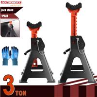 2X Axle Stands Floor Jack Heavy Duty Lifting 3Ton Capacity Stand RV Car Caravan