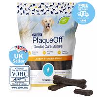 Dental PlaqueOff Bones Chicken and Pumpkin for Dogs Removes Plaque Tartar Breath