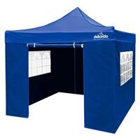 Premium 2x2m Pop-Up Gazebo & Side Walls with Carry Bag, Stakes & Weight - Blue