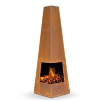 Chiminea Wood Burner, Heater for Outdoors - Corten Steel