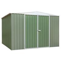 Galvanised Steel Shed, 10FT x 10FT, Apex Roof - Green