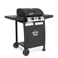 2 Burner BBQ Gas Grill - Black/Stainless Steel