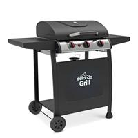 3 Burner BBQ Gas Grill - Black/Stainless Steel