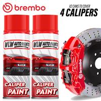 X2 Heat Resistant Aerosol Spray Caliper Caliber Paint BREMBO Tiziano Red Gloss