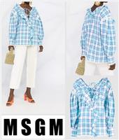 MSGM Blouse Top Size UK 12 IT 44 Ruffle Drop Shoulder MADE IN ITALY - Blue Green - 12 Regular